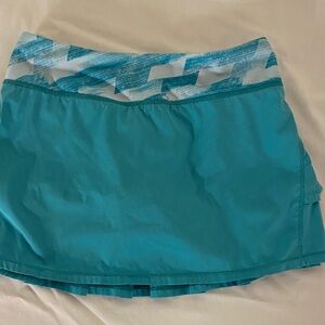 Ivivva Turquoise Skort with Patterned Waistband